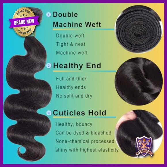 12A Brazilian Virgin Human Hair Extensions Body Wave 18-22 Inch 3 Bundles main image 4